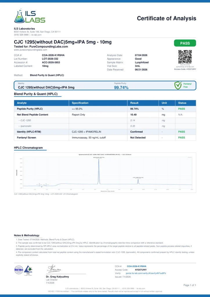 CJC-1295 No DAC + Ipamorelin 5mg/5mg